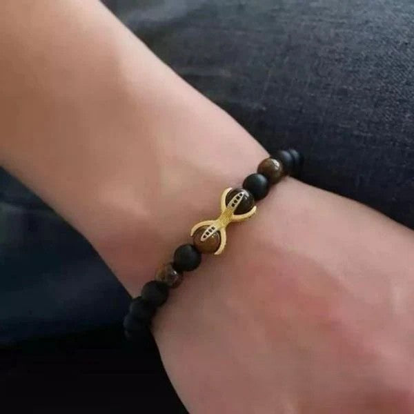 Natural Tiger Eye & Matt Agate Protection Bracelet