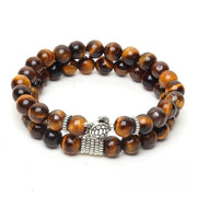 Natural Tiger Eye Tortoise Pair Bracelet