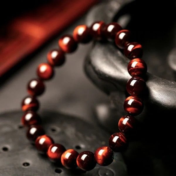 Natural Red Tiger Eye Stone Healing Bracelet