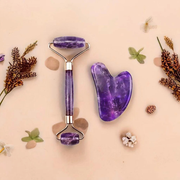 Natural Amethyst Face Cleanser Roller & Guasha