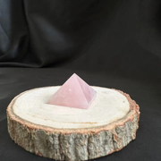 Natural Rose Quartz Stone Pyramid